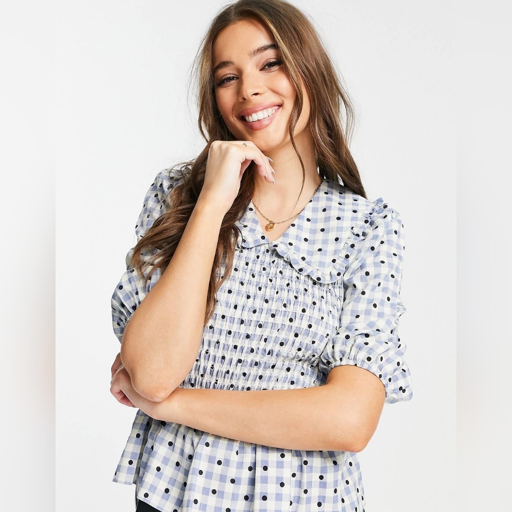 Miss Selfridge gingham top